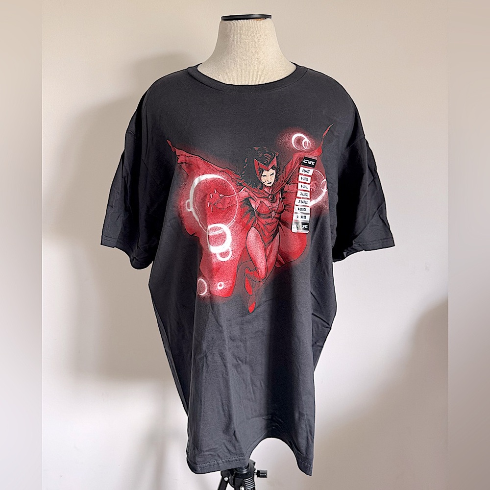 MARVEL COMICS Scarlet Witch Avengers Hot Topic Black T-Shirt XL NEW WITH TAGS